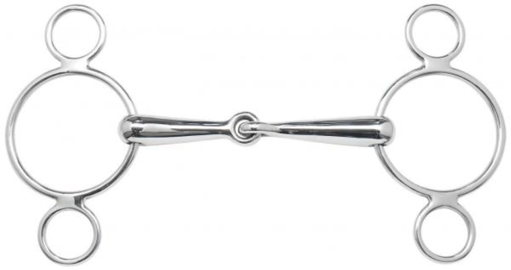 3 - Ring - Wassertrense EDELSTAHL, einfach gebrochen von ICE - line - ICE - line Reitsport