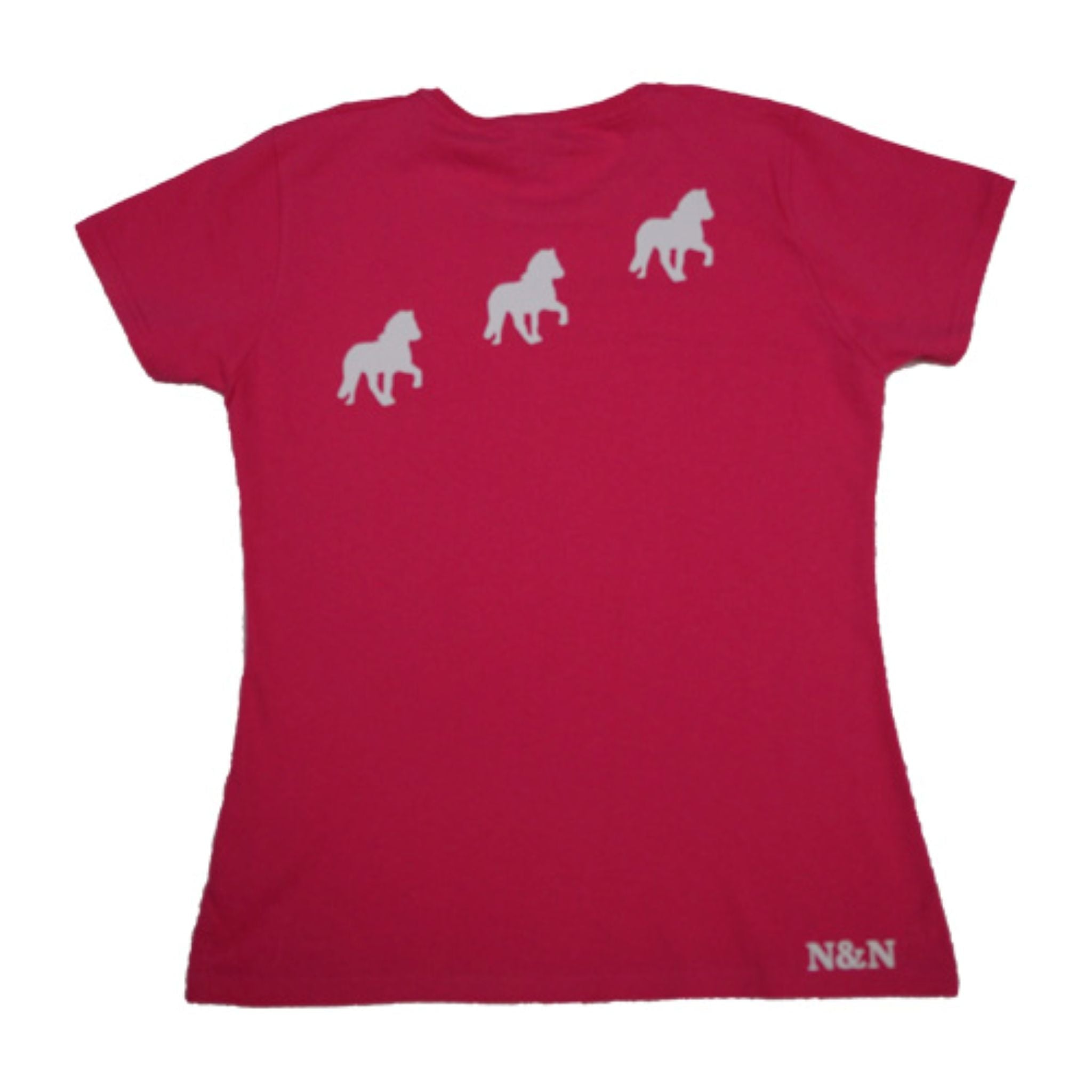 T-Shirt "Pferdedruck" / Größe:104/ Farbe: Pink von ICE - Line - ICE - line Reitsport